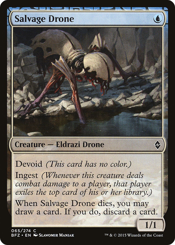 Salvage Drone (BFZ-065) [Battle for Zendikar] MTG Single Wizards of the Coast