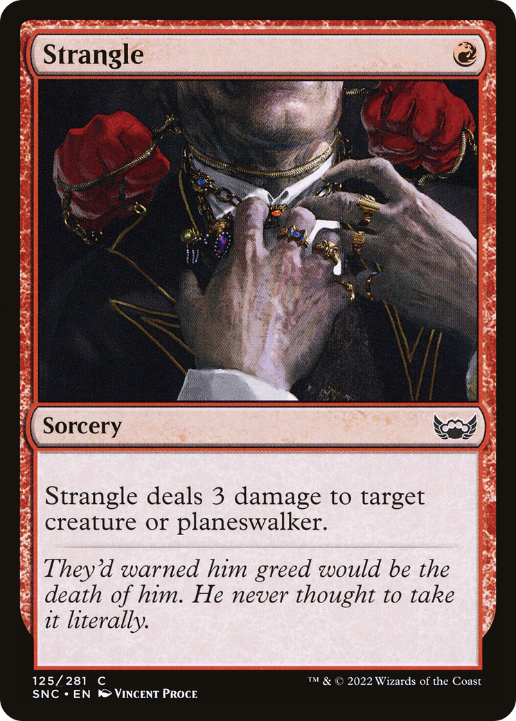 Strangle (SNC-125) [Streets of New Capenna] MTG Single Wizards of the Coast