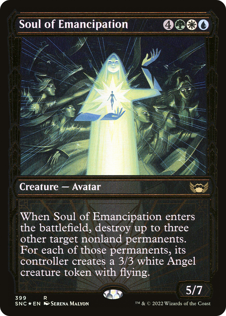 Soul of Emancipation (Gilded Foil) (SNC-399) [Streets of New Capenna] (Showcase) Foil MTG Single Wizards of the Coast