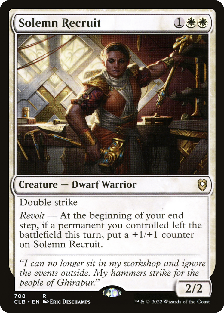 Solemn Recruit (CLB-708) [Commander Legends: Battle for Baldur's Gate] MTG Single Wizards of the Coast