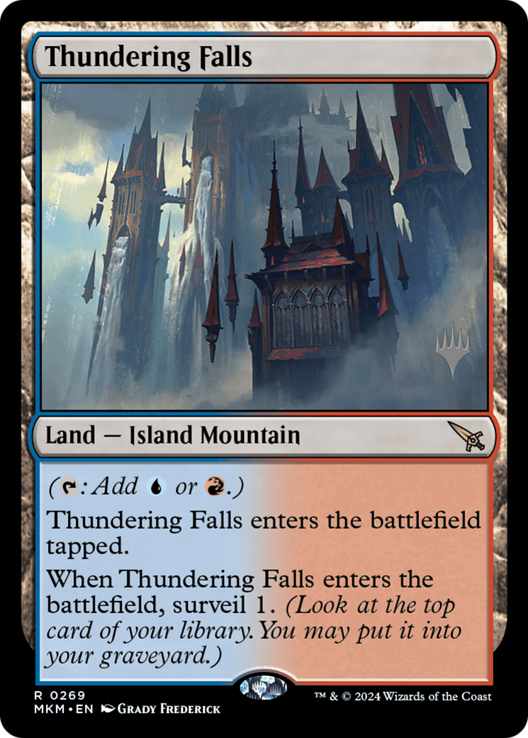 Thundering Falls (PPMKM-269) [Murders at Karlov Manor Promos] MTG Single Wizards of the Coast