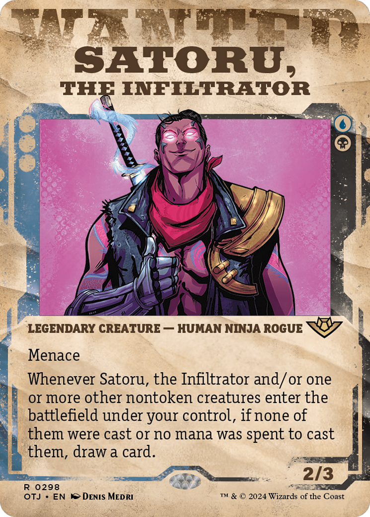 Satoru, the Infiltrator (OTJ-298) [Outlaws of Thunder Junction] (Showcase) (Borderless) MTG Single Wizards of the Coast