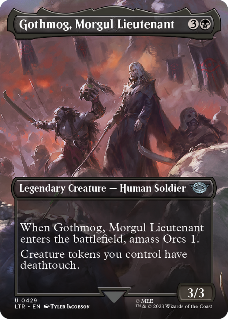 Gothmog, Morgul Lieutenant (LTR-429) [The Lord of the Rings: Tales of Middle-earth] (Borderless) Foil MTG Single Wizards of the Coast