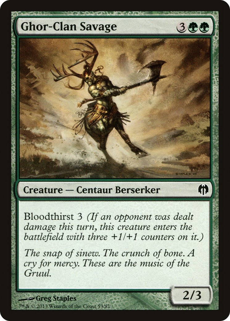 Ghor-Clan Savage (DDL-053) [Misc] Duel Decks: Heroes vs. Monsters MTG Single Wizards of the Coast