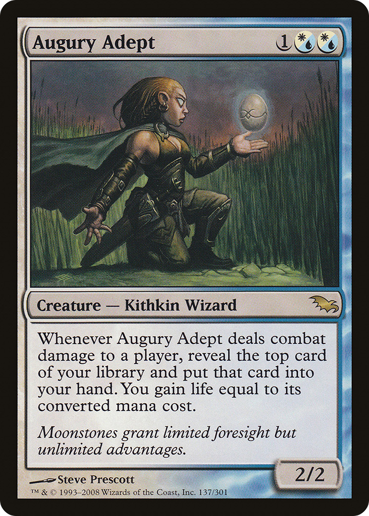Augury Adept (SHM-137) [Shadowmoor] MTG Single Wizards of the Coast