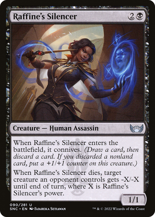 Raffine's Silencer (SNC-090) [Streets of New Capenna] Foil MTG Single Wizards of the Coast
