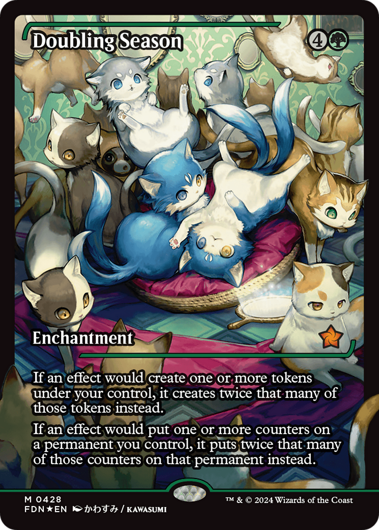 Doubling Season (FDN-428) [Foundations] (Showcase) Foil MTG Single Wizards of the Coast