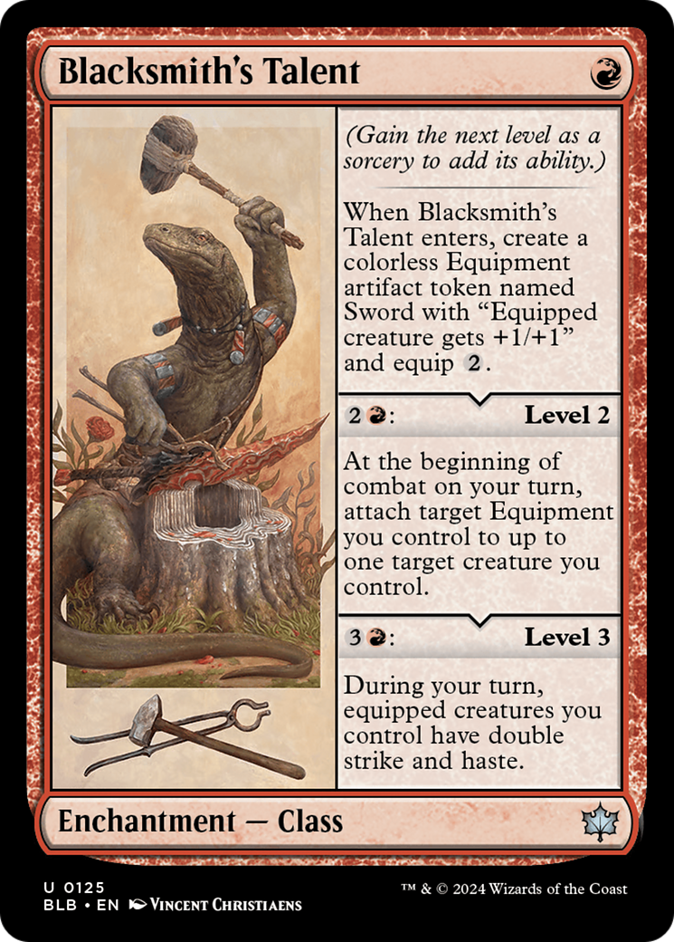 Blacksmith's Talent (BLB-125) [Bloomburrow] MTG Single Wizards of the Coast