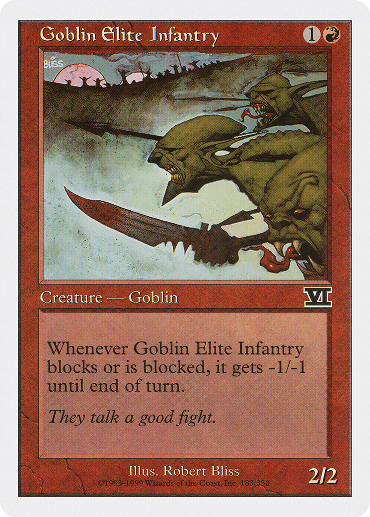 Goblin Elite Infantry (6ED-183) [Classic Sixth Edition] MTG Single Wizards of the Coast