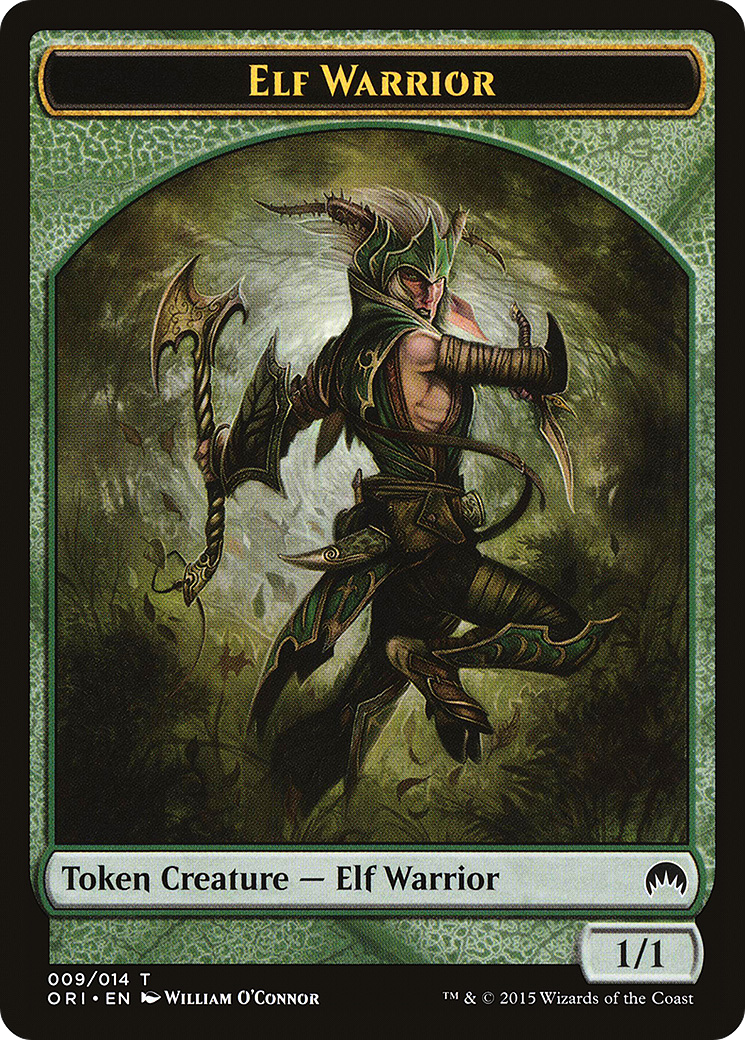 Elf Warrior Token (ORI-009) [Tokens] Magic Origins Tokens MTG Single Wizards of the Coast
