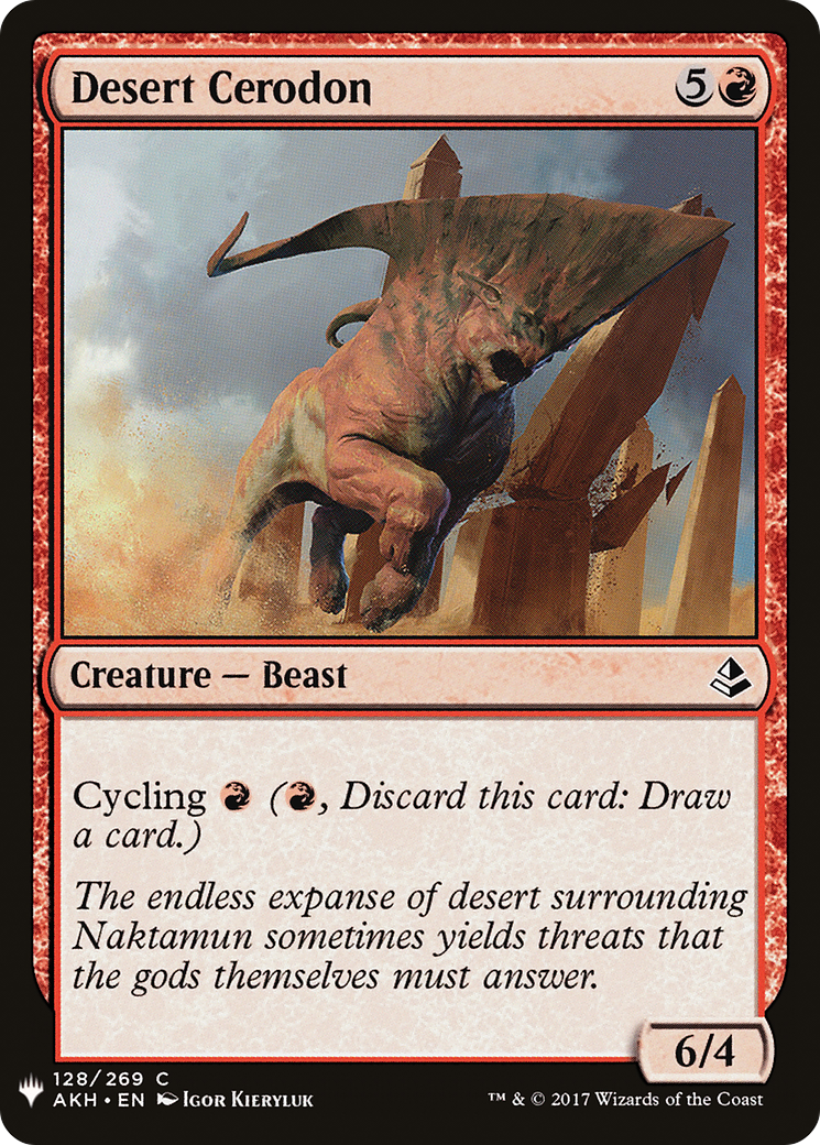 Desert Cerodon (LIST-AKH-128) [Mystery Booster] The List MTG Single Wizards of the Coast