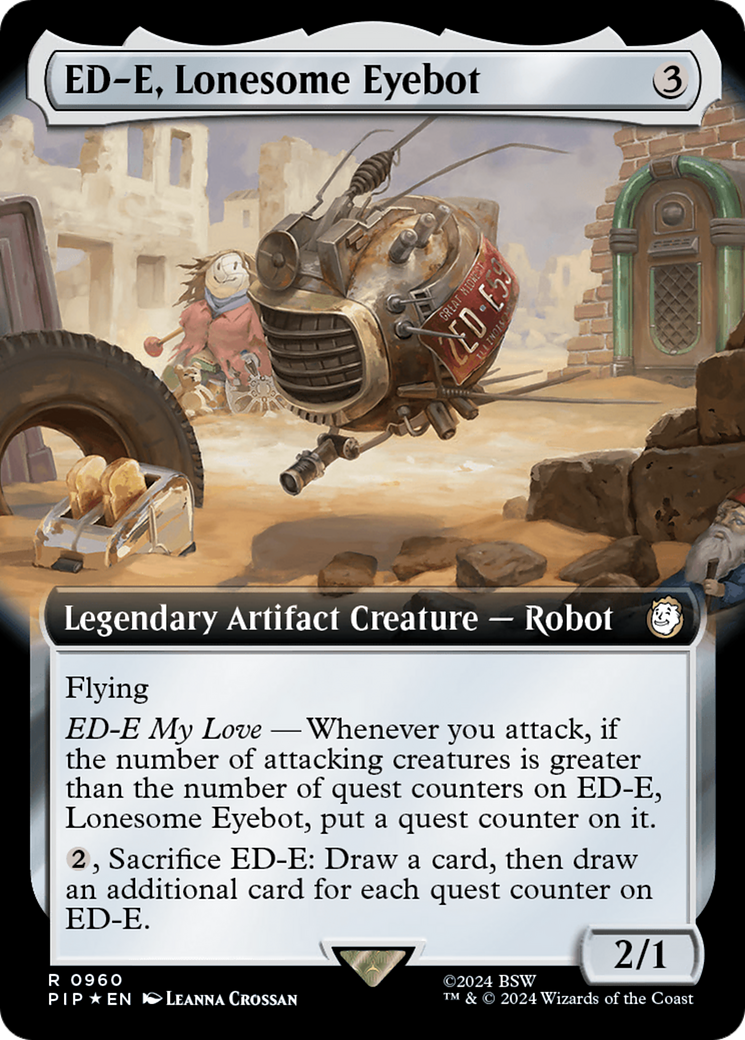 ED-E, Lonesome Eyebot (Surge Foil) (PIP-960) [Fallout] (Extended Art) Foil MTG Single Wizards of the Coast