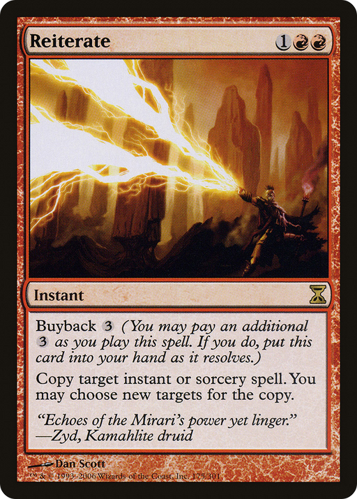 Reiterate (TSP-175) [Time Spiral] Foil MTG Single Wizards of the Coast