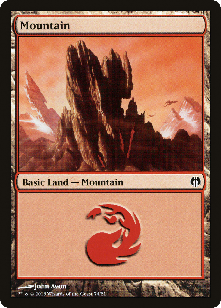 Mountain (74) (DDL-074) [Misc] Duel Decks: Heroes vs. Monsters MTG Single Wizards of the Coast