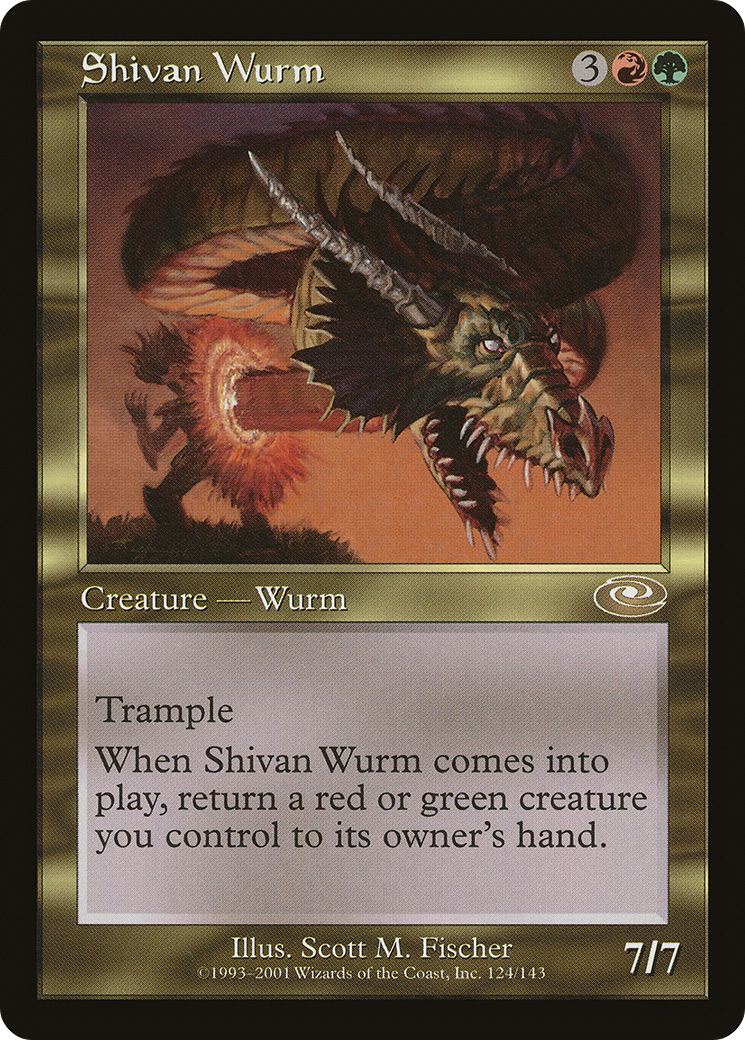 Shivan Wurm (PLS-124) [Planeshift] Foil MTG Single Wizards of the Coast