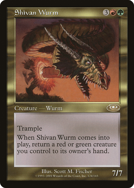 Shivan Wurm (PLS-124) [Planeshift] MTG Single Wizards of the Coast