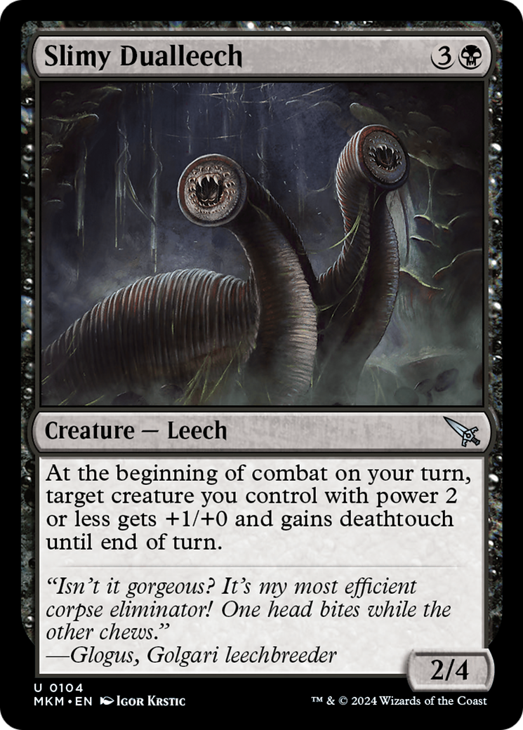 Slimy Dualleech (MKM-104) [Murders at Karlov Manor] MTG Single Murders at Karlov Manor