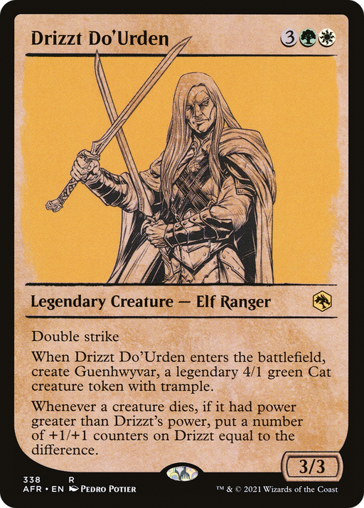 Drizzt Do'Urden (AFR-338) [Adventures in the Forgotten Realms] (Showcase) MTG Single Wizards of the Coast