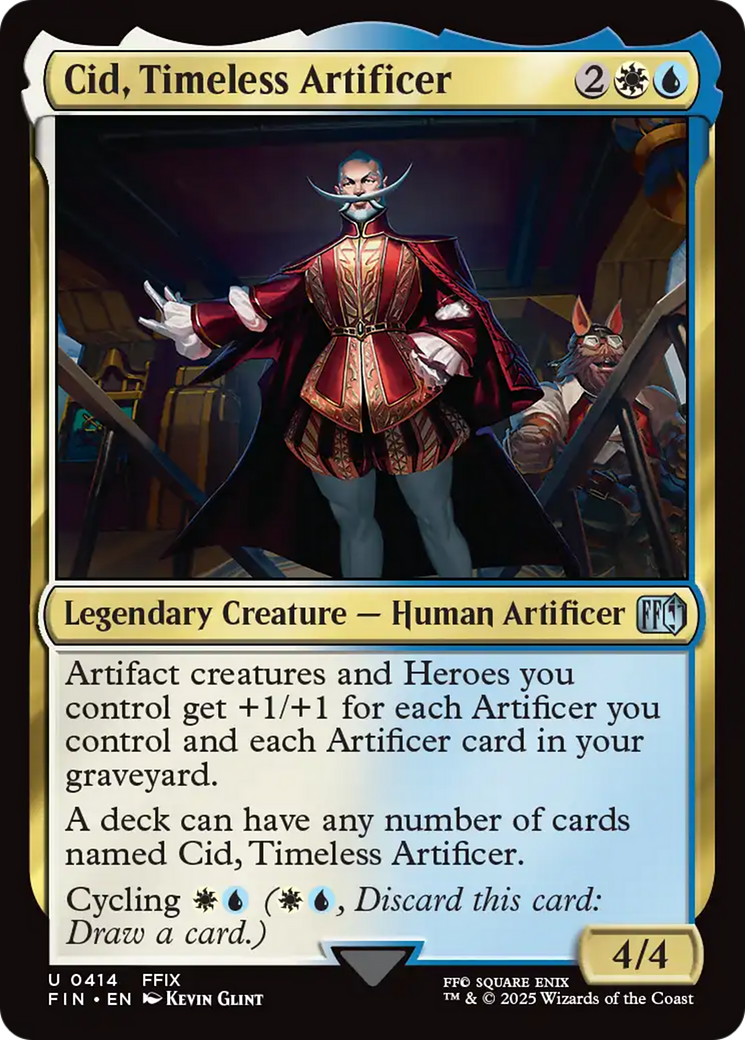 Cid, Timeless Artificer (0414) (FIN-414) [FINAL FANTASY] Foil MTG Single Wizards of the Coast