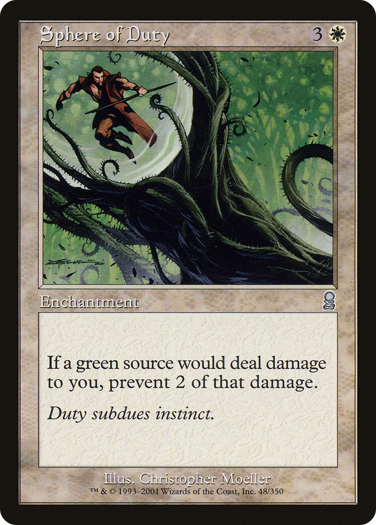 Sphere of Duty (ODY-048) [Odyssey] MTG Single Wizards of the Coast