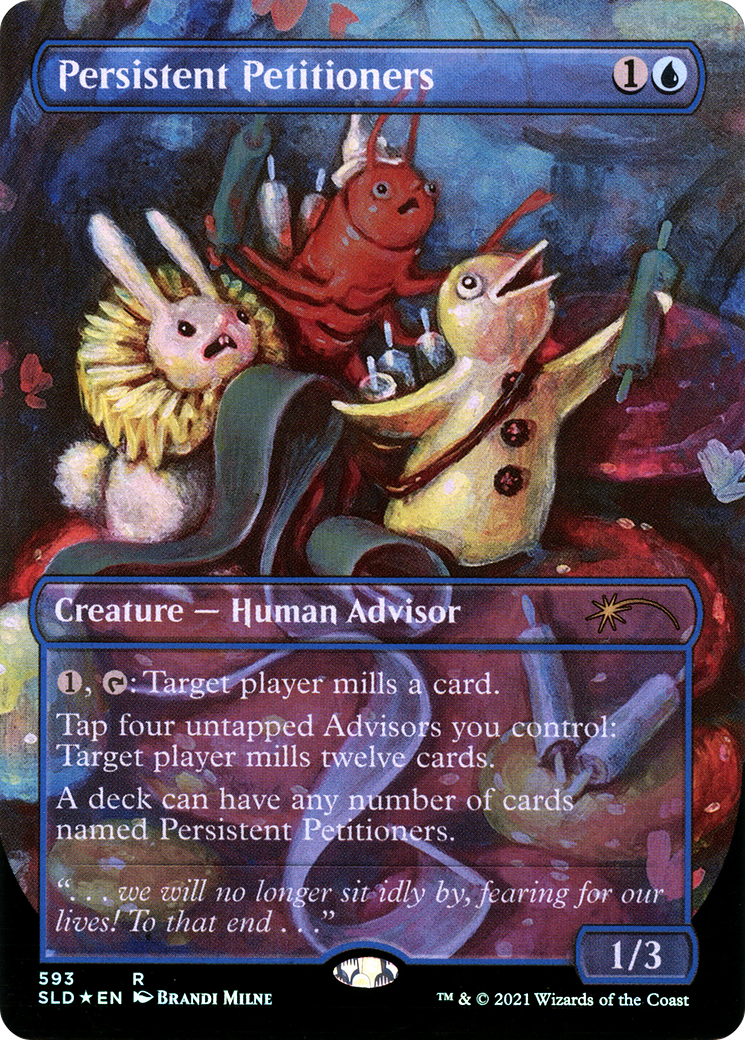 Persistent Petitioners (SLD-593) [Secret Lair] Drop (Borderless) Foil MTG Single Wizards of the Coast