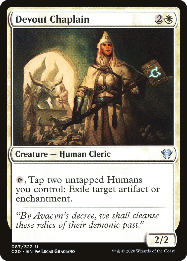 Devout Chaplain (C20-087) [Commander 2020] MTG Single Wizards of the Coast