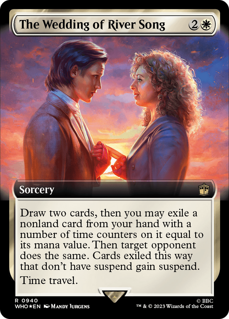 The Wedding of River Song (Surge Foil) (WHO-940) [Doctor Who] (Extended Art) Foil MTG Single Wizards of the Coast