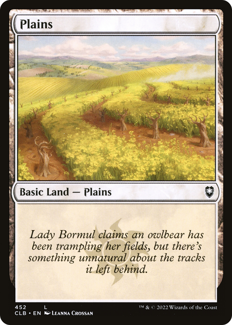 Plains (CLB-452) [Commander Legends: Battle for Baldur's Gate] Foil MTG Single Wizards of the Coast