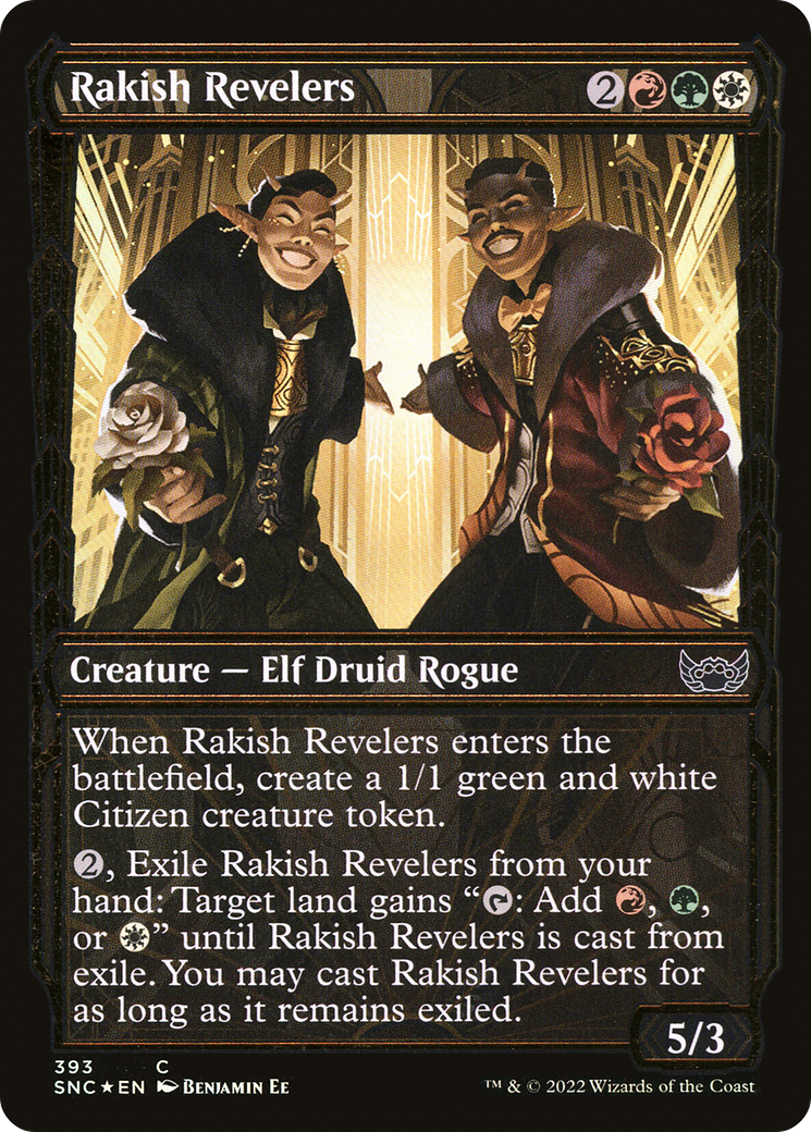 Rakish Revelers (Gilded Foil) (SNC-393) [Streets of New Capenna] (Showcase) Foil MTG Single Wizards of the Coast