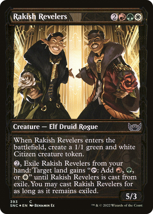 Rakish Revelers (Gilded Foil) (SNC-393) [Streets of New Capenna] (Showcase) Foil MTG Single Wizards of the Coast