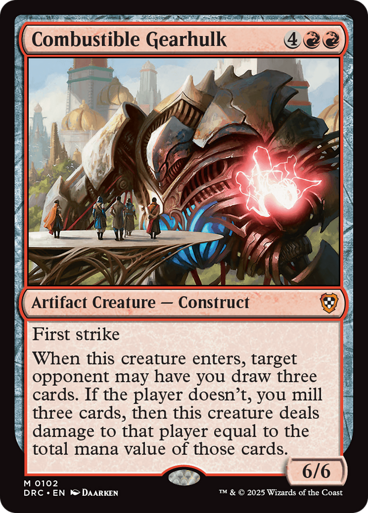 Combustible Gearhulk (DRC-102) [Commander: Aetherdrift] MTG Single Wizards of the Coast