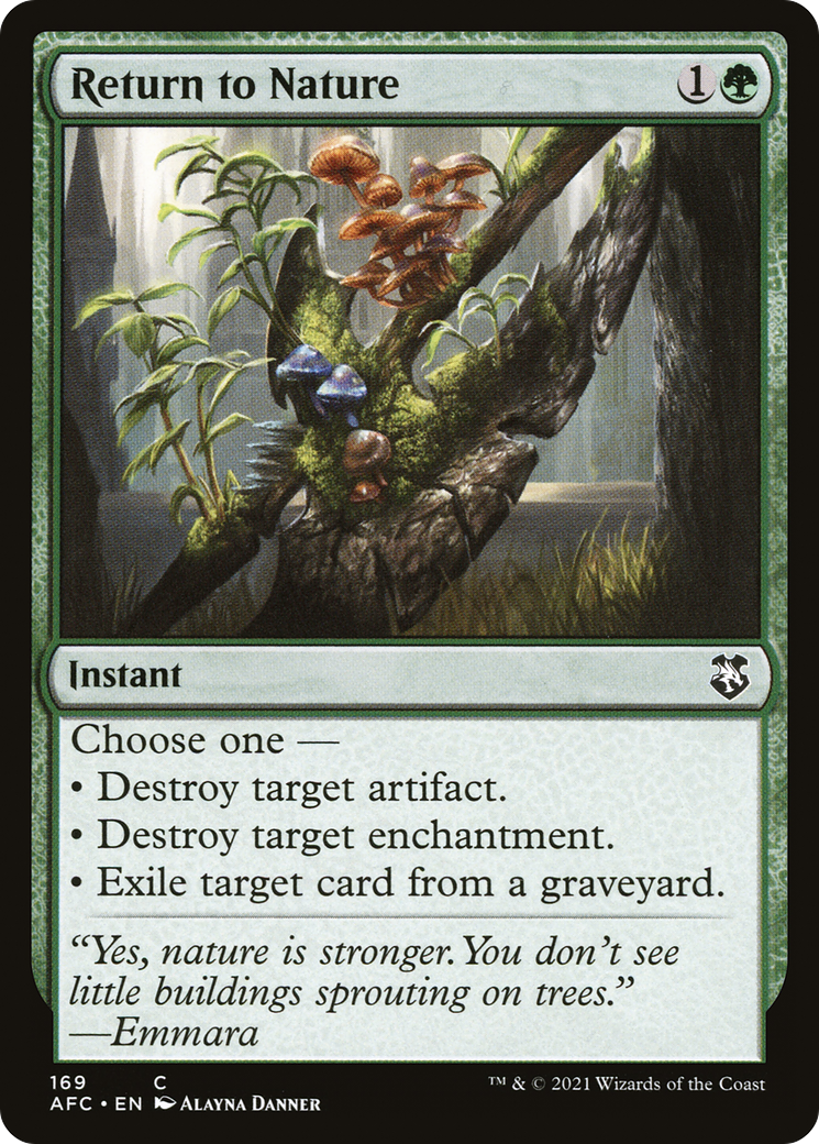 Return to Nature (AFC-169) [Forgotten Realms Commander] MTG Single Wizards of the Coast