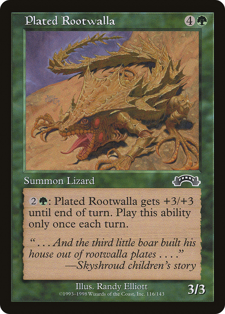 Plated Rootwalla (EXO-116) [Exodus] MTG Single Wizards of the Coast