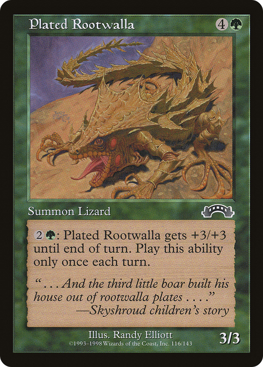 Plated Rootwalla (EXO-116) [Exodus] MTG Single Wizards of the Coast