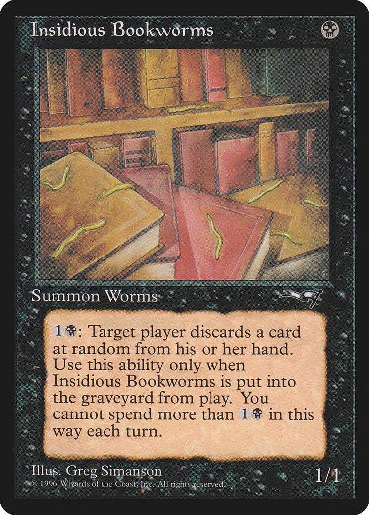 Insidious Bookworms (ALL-51A) [Alliances] MTG Single Wizards of the Coast