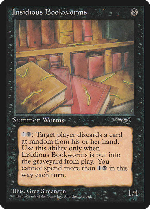 Insidious Bookworms (ALL-51A) [Alliances] MTG Single Wizards of the Coast