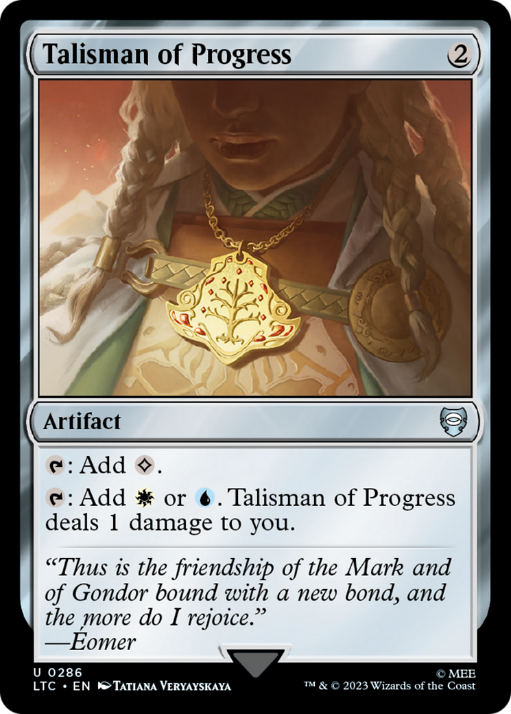 Talisman of Progress (LTC-286) [Tales of Middle-earth Commander] MTG Single Wizards of the Coast