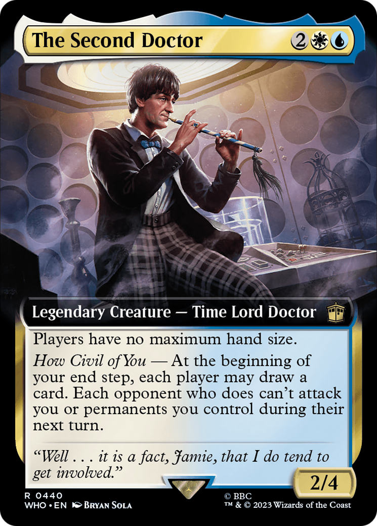 The Second Doctor (WHO-440) [Doctor Who] (Extended Art) Foil MTG Single Wizards of the Coast