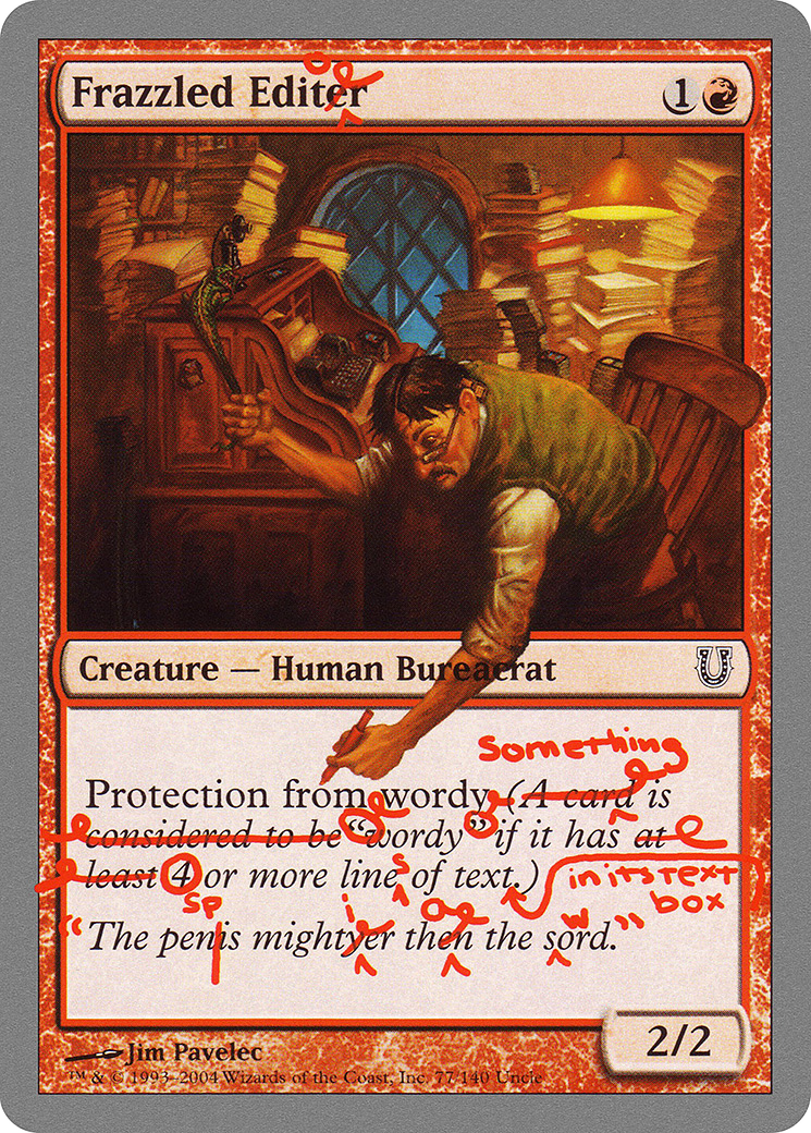 Frazzled Editor (UNH-077) [Unhinged] MTG Single Wizards of the Coast