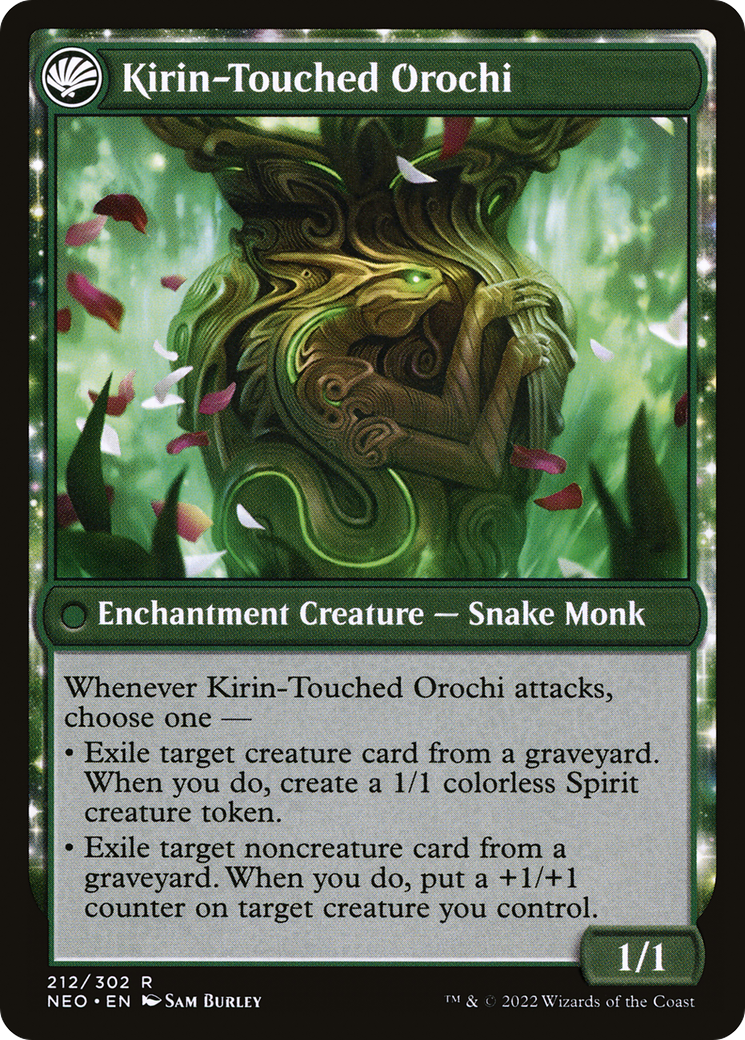 Teachings of the Kirin // Kirin-Touched Orochi (NEO-212) [Kamigawa: Neon Dynasty] MTG Single Wizards of the Coast