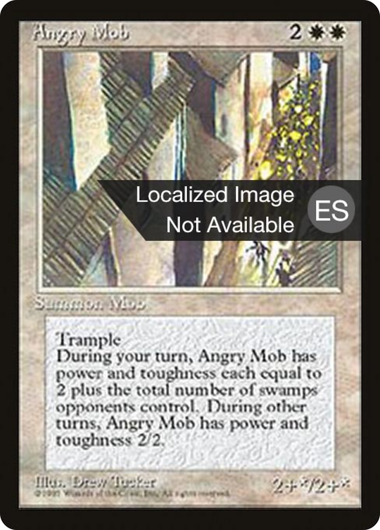 Angry Mob (4BB-003) [Fourth Edition Foreign Black Border] MTG Single Wizards of the Coast