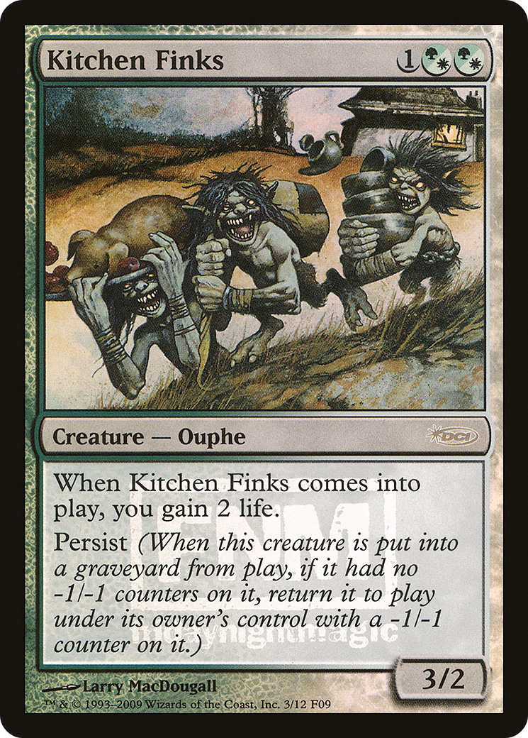 Kitchen Finks (FNM-) [Misc] Friday Night Magic 2009 Foil MTG Single Wizards of the Coast