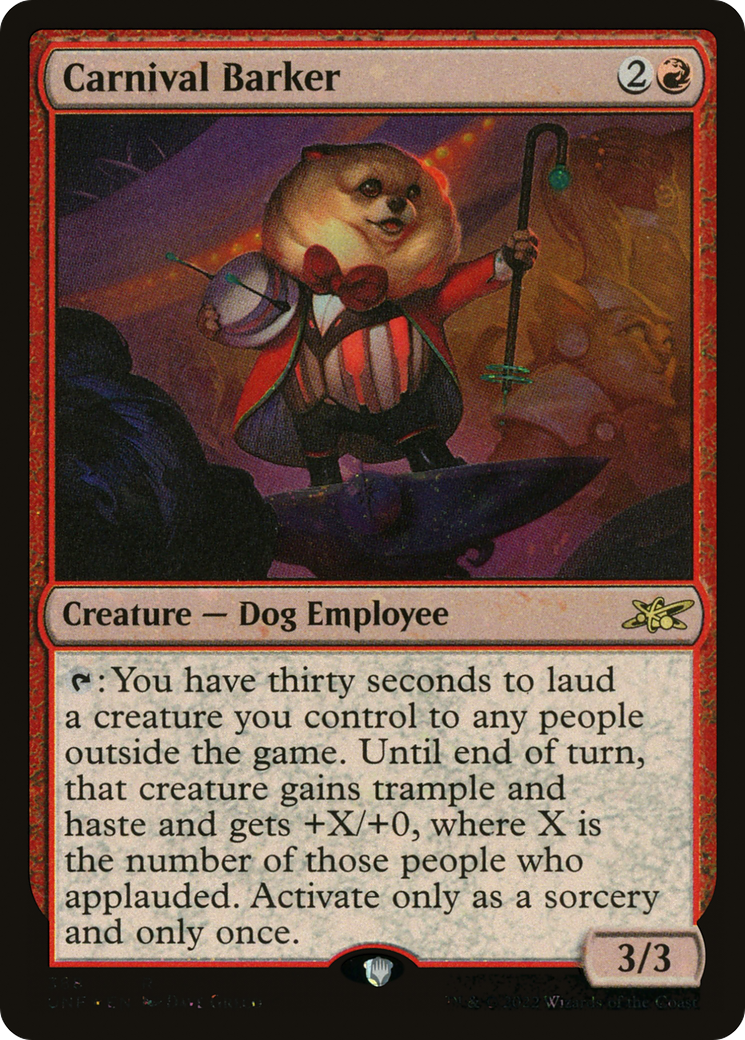 Carnival Barker (Galaxy Foil) (UNF-388) [Unfinity] Foil MTG Single Wizards of the Coast
