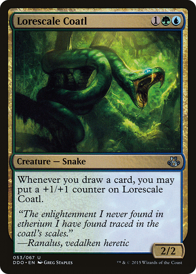 Lorescale Coatl (DDO-053) [Misc] Duel Decks: Elspeth vs. Kiora MTG Single Wizards of the Coast