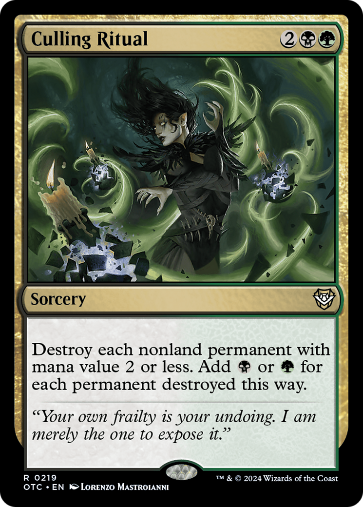 Culling Ritual (OTC-219) [Outlaws of Thunder Junction Commander] MTG Single Wizards of the Coast