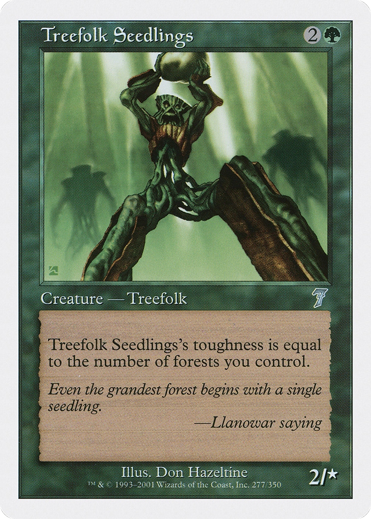 Treefolk Seedlings (7ED-277) [7th Edition] Foil MTG Single Wizards of the Coast