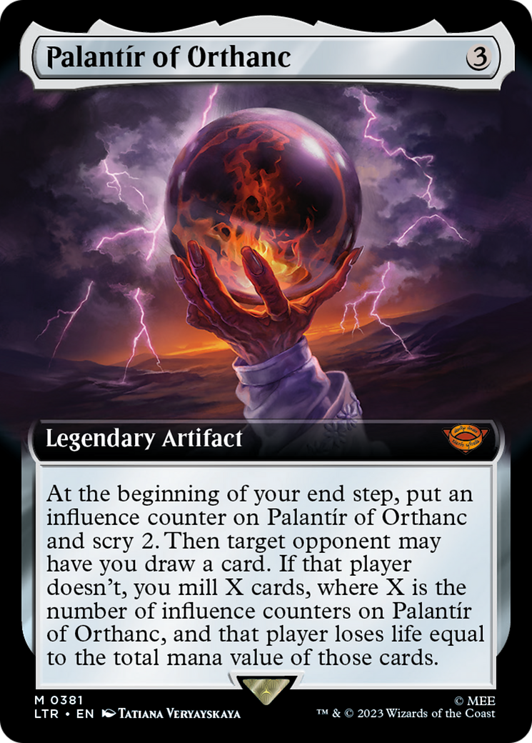 Palantir of Orthanc (LTR-381) [The Lord of the Rings: Tales of Middle-earth] (Extended Art) MTG Single Wizards of the Coast