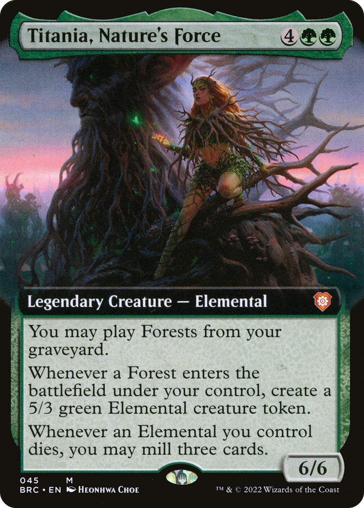 Titania, Nature's Force (BRC-045) [The Brothers' War Commander] (Extended Art) MTG Single Wizards of the Coast