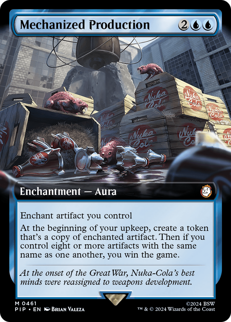 Mechanized Production (PIP-461) [Fallout] (Extended Art) Foil MTG Single Wizards of the Coast