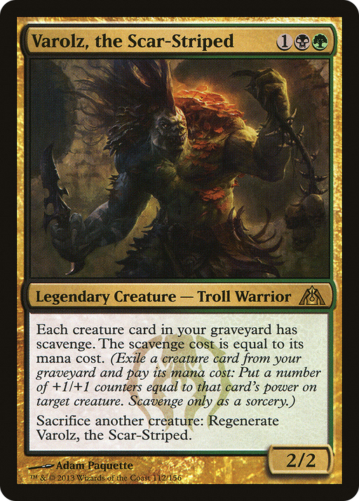 Varolz, the Scar-Striped (DGM-112) [Dragon's Maze] Foil MTG Single Wizards of the Coast